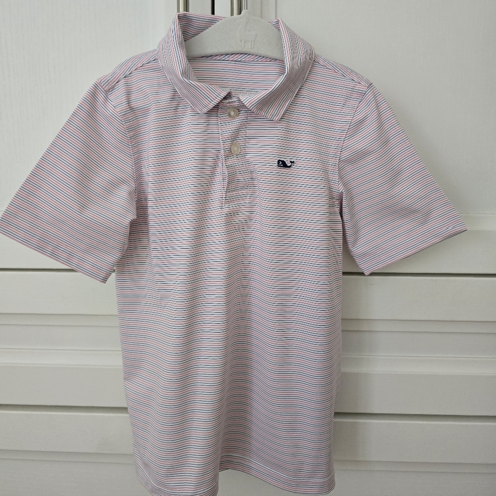 Vineyard Vines Red and Blue Striped Shirt 3T